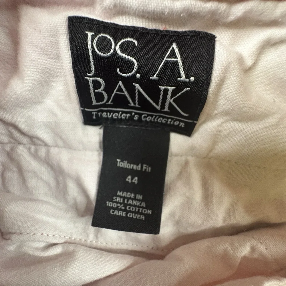 Jos A Bank Men's 42.5 Salmon Chino Shorts Tailored Fit Flat Front Preppy SEE DES